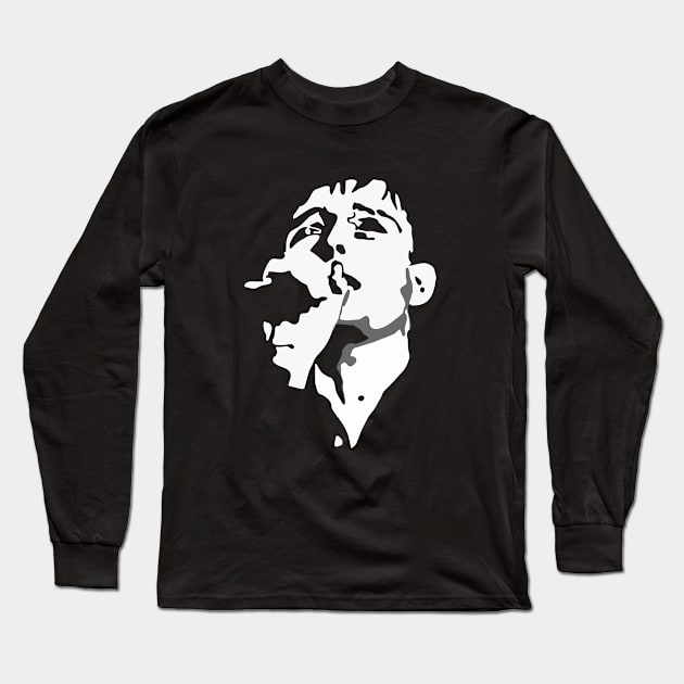 Ian Curtis Vintage Long Sleeve T-Shirt by Berujung Harmony